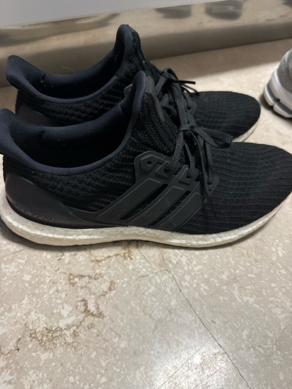 adidas Black and White Men's Athletic Running Sneakers UltraBoost